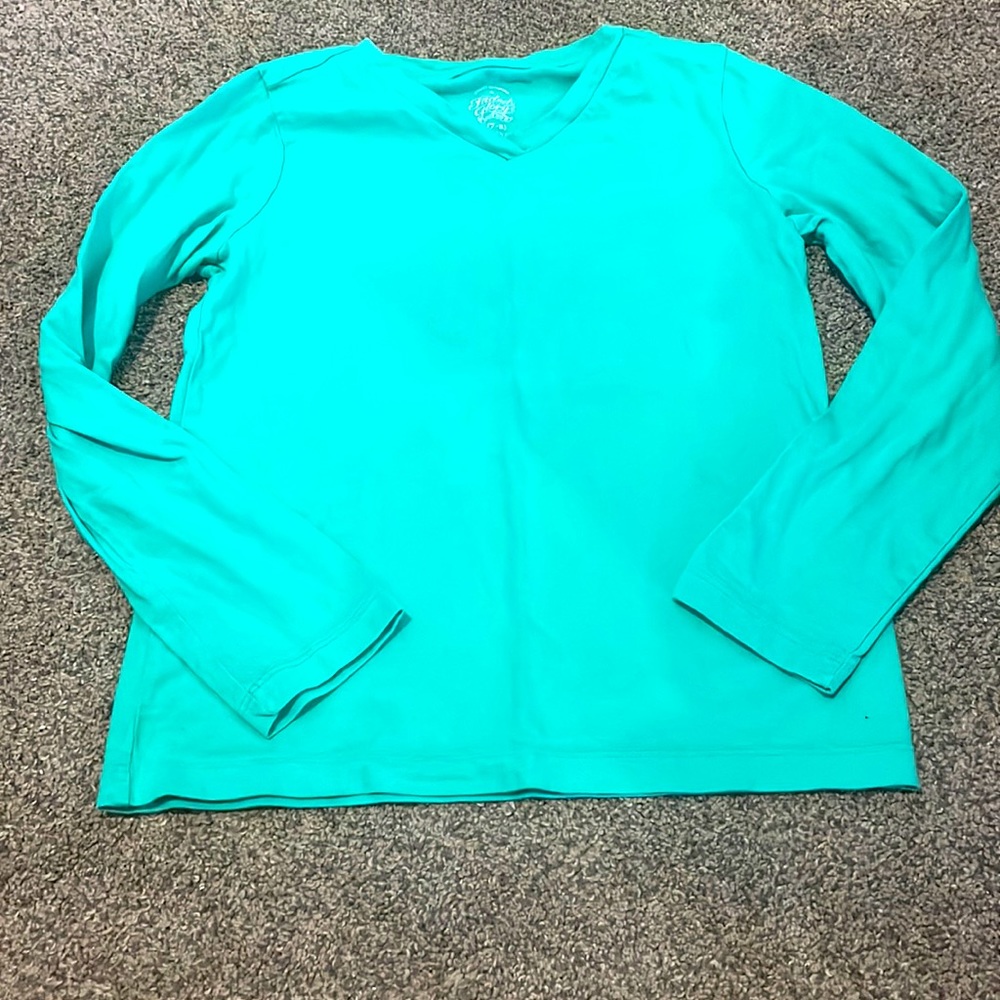 Faded Glory long sleeve girls shirt size 7 green soft material